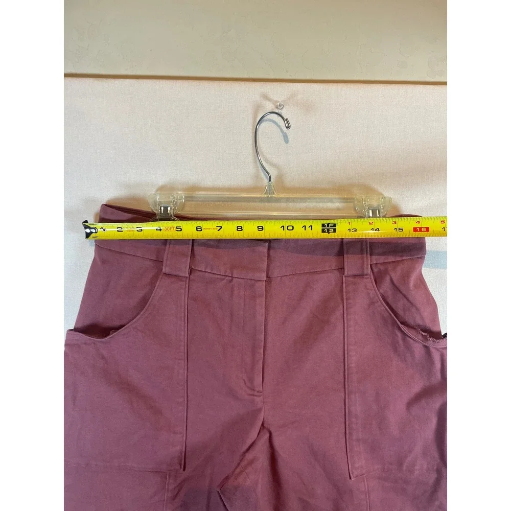 Express Mauve Pink High Waisted Utility Tapered Barrel LegTrouser Pants 12 - Picture 6 of 9